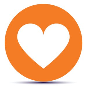 Heart icon Prime Purple Round Button Medical Health Heart Icon