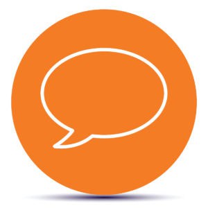 Chat bubble icon Prime Purple Round Button Mental exercise chat bubble icon